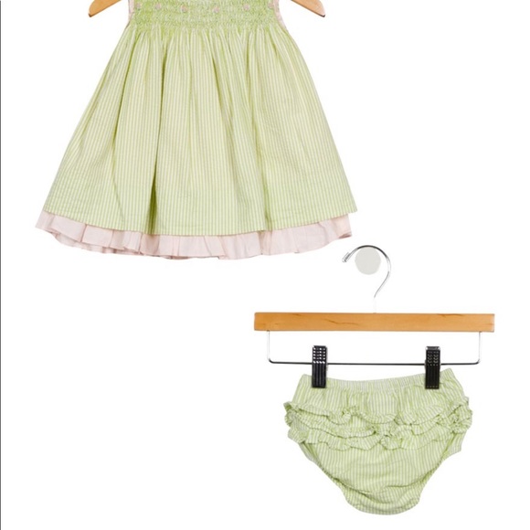 Ralph Lauren Seersucker Smocked Dress Set - Picture 3 of 7